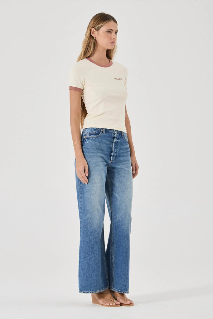 Classic Ringer Tee - Cream - Armadi - Rolla's - Tee