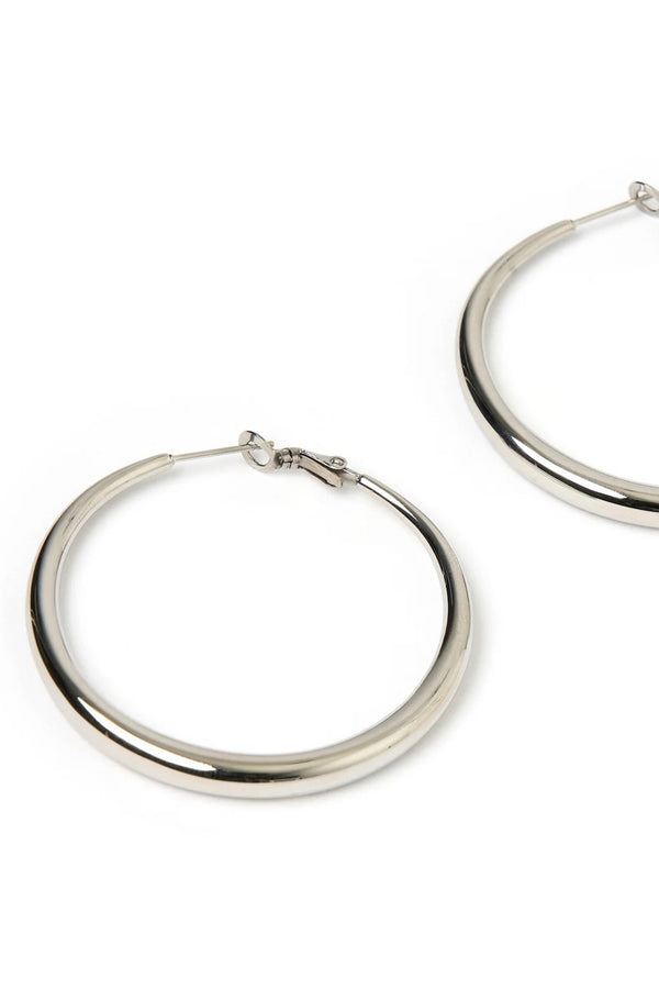 Riley Silver Hoop Earrings - Large