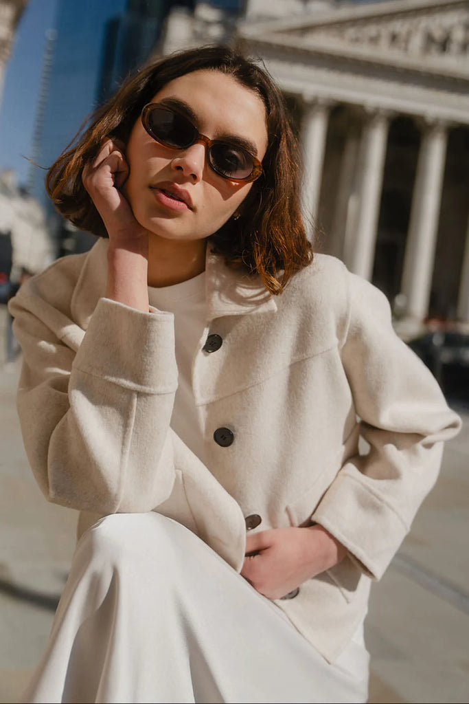 Ranger Wool Blend Jacket - Oat Marle - Armadi - by rosa. - Jacket/Coat