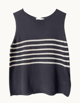 Placement Stripe Tank - Navy/White - Armadi - Little Lies - Top