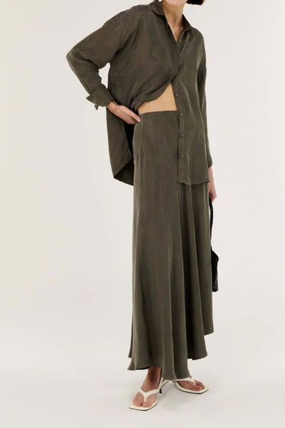 Stevie Pixie Maxi Skirt - Olive - Armadi - Staple the Label - Skirt