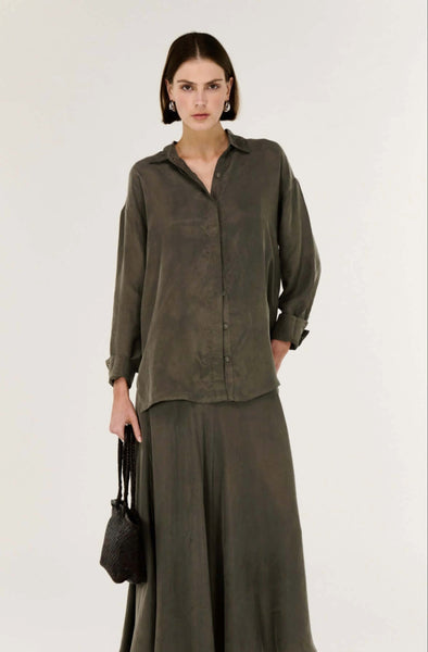 Stevie L/S Shirt - Olive - Armadi - Staple the Label - Shirts