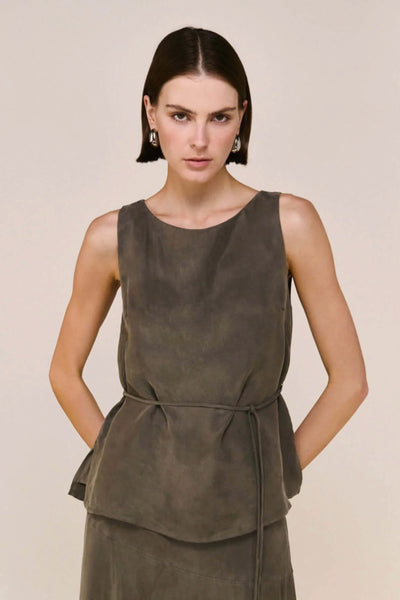 Stevie Waist Tie Top - Olive - Armadi - Staple the Label - Top