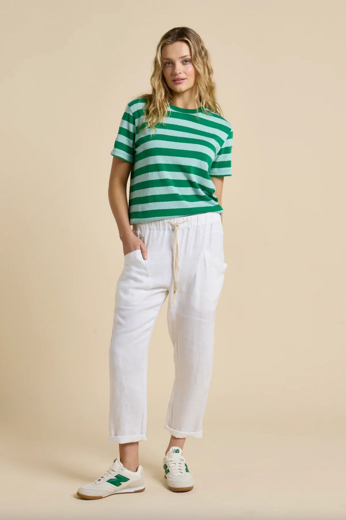 Tilly Tee - Green/Blue Stripe - Armadi - Little Lies - Tee