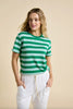 Tilly Tee - Green/Blue Stripe - Armadi - Little Lies - Tee