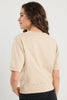 Topic Cashmere Blend Soft Knit Tee - Champagne - Armadi - Ivy & Jack - Top