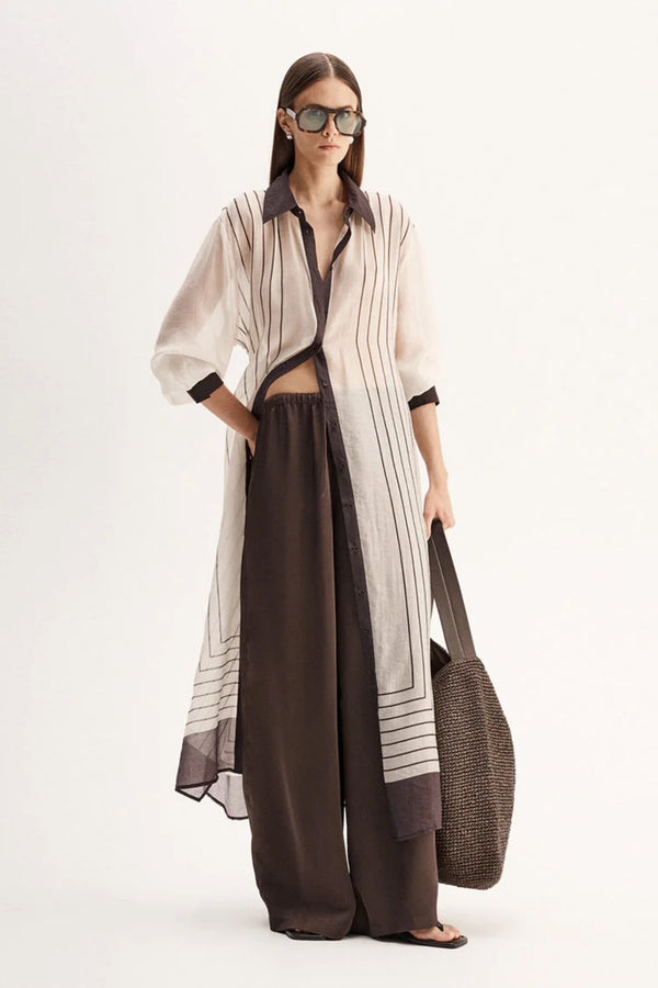 Havana Maxi Dress - Chocolate Stripe