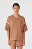 Orlando Oversized Tee - Pecan & Cream - Armadi - Arcaa - Tee