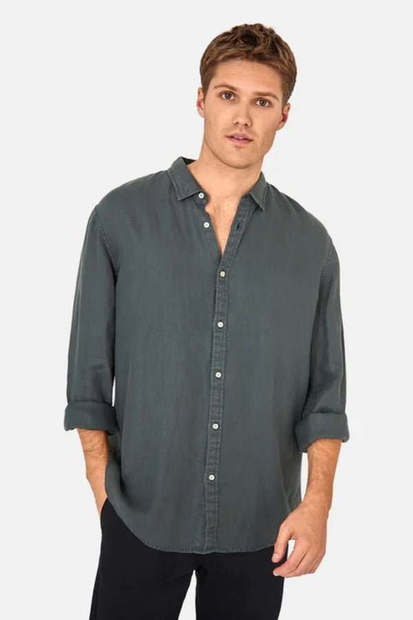 Trinidad Linen L/S Shirt - Dublin Green