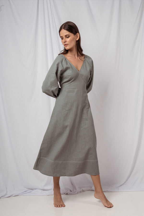 Verona Midi Dress - Eucalyptus