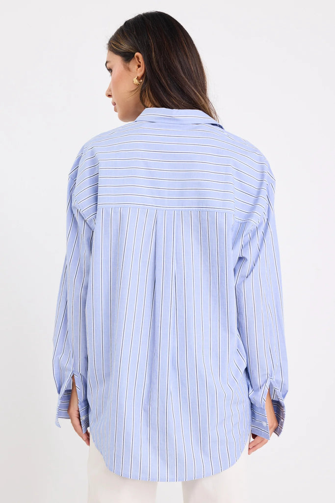 You Got This Boyfriend Shirt - Blue/Navy Stripe - Armadi - Stories be Told - Shirts
