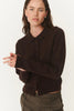 Celia Merino Knit Cardigan - Dark Cocao - Armadi - Rowie - Knitwear