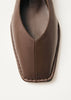 Sway Leather Ballet Flats - Chestnut Brown - Armadi - Alohas - Shoes
