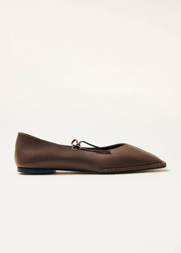 Sway Leather Ballet Flats - Chestnut Brown - Armadi - Alohas - Shoes