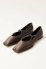 Sway Leather Ballet Flats - Chestnut Brown - Armadi - Alohas - Shoes