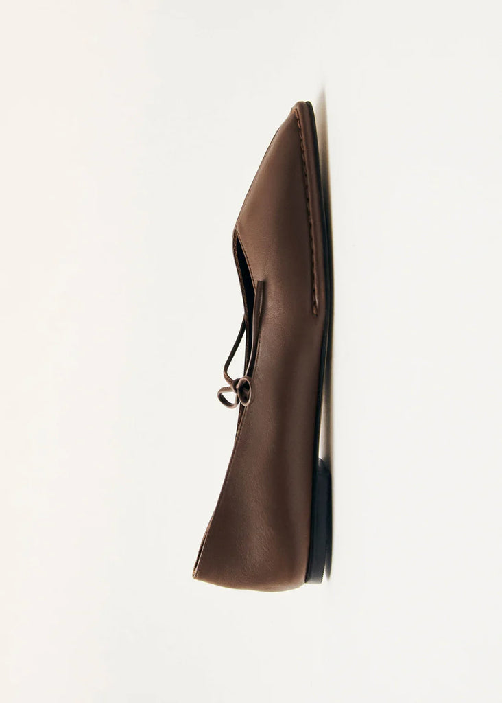 Sway Leather Ballet Flats - Chestnut Brown - Armadi - Alohas - Shoes
