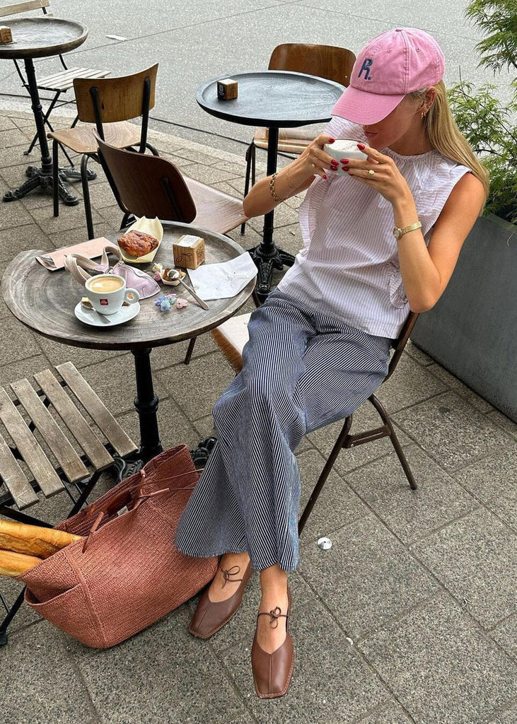 Sway Leather Ballet Flats - Chestnut Brown - Armadi - Alohas - Shoes