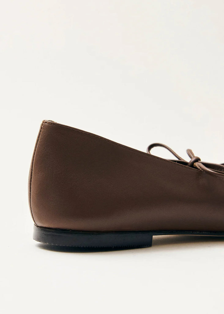 Sway Leather Ballet Flats - Chestnut Brown - Armadi - Alohas - Shoes