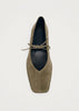 Sway Suede Leather Ballet Flats - Khaki - Armadi - Alohas - Shoes