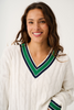 Asher Heritage Knit Sweater - Cream/Tide - Armadi - Cartel & Willow - Knitwear