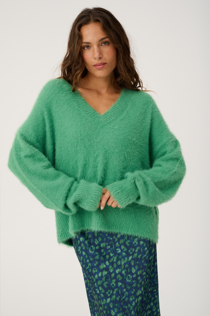 Emmie Knit Sweater - Sea Green - Armadi - Cartel & Willow - Knitwear