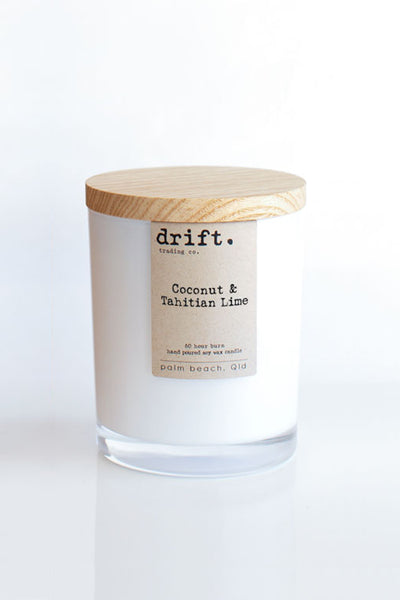 Drift Candle White Timber Lid - Armadi - Drift Trading Co - Candles